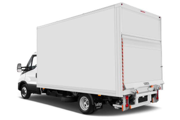 Utilitaire fourgon 3,5 T avec hayon, vue de trois quarts arrière